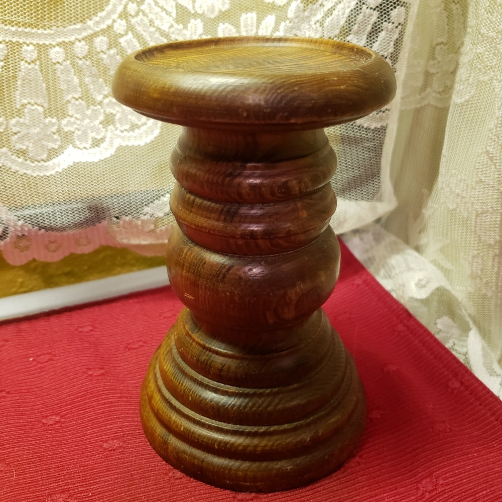 NWT Vtg Candle & Wooden Pedestal/Holder Lewis & Clark - Picture 9 of 14